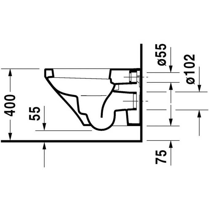 Miska WC wisząca 54x37cm Durastyle Duravit 2536090000