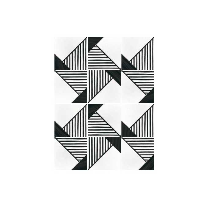Equipe Caprice Deco Origami B&amp;W 20x20cm 22127 - płytka podłogowa patchwork