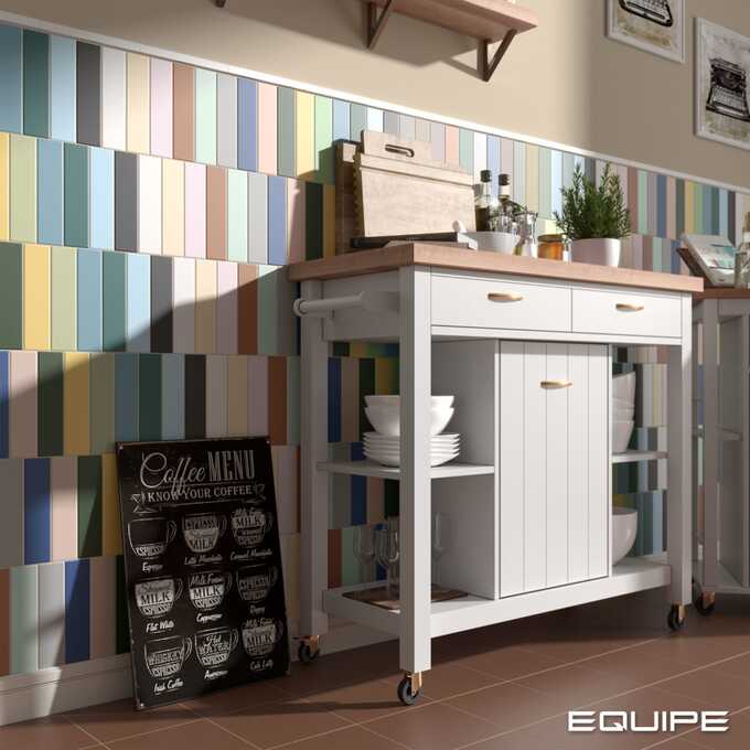 Equipe Costa Nova Tansy Green Mat 28456 5x20 cm - płytka ścienna ...