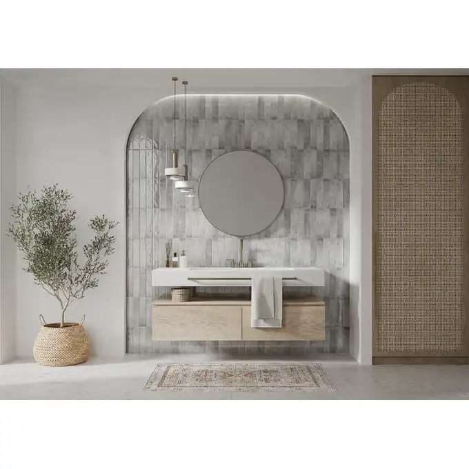 Paradyż Monpelli Ash Mix Cegielka Struktura Polysk 6,5X29,8