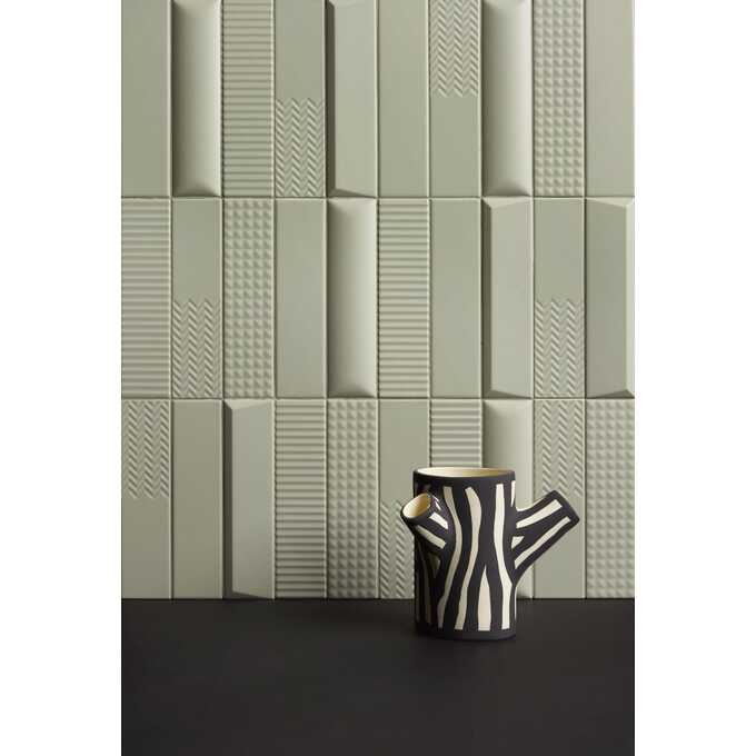 41zero42 Biscuit Plain Salvia 5x20 cm 4100691 - płytka ścienna - Home100.pl
