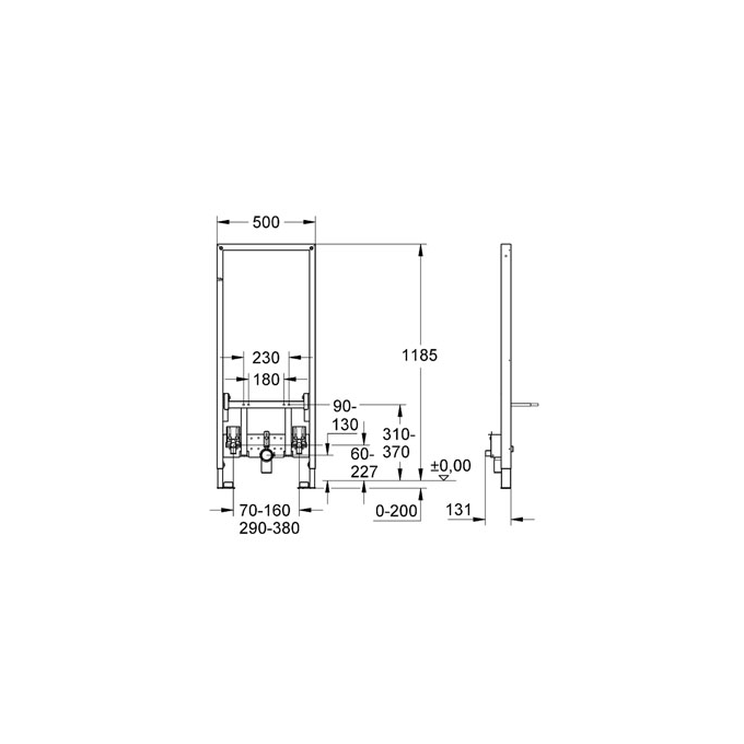 Grohe Rapid SL stelaż podtynkowy do bidetu 38553001