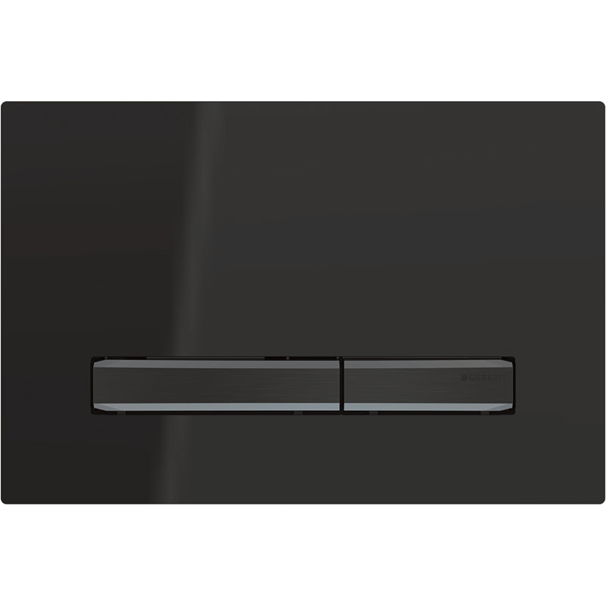 Plaque De Déclenchement Geberit Sigma50 Carrée Noir Chromé - Double Bouton Personnalisable